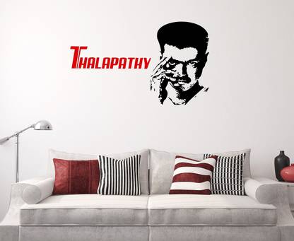 LANSTICK 114.3 cm THALAPATHI VIJAY IMAGE STICKER Self Adhesive Sticker