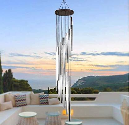 PARADIGM pictures home decoration items- 18 pipe windchime with good sound Aluminium, Wood Windchime