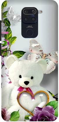 PRINTVEESTA Back Cover for Redmi Note 9 Teddy Bear Cut Teddy Printed Back Cover