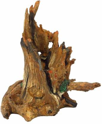 emours Resin Artificial Driftwood Tree Stump Aquarium Wood Decor Ornament for Crafts Art Reptiles Fish Tank Decoration (B) Slate Unplanted Substrate