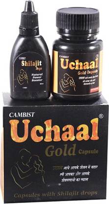 Uchaal Gold Capsule with Free Shilajit Drops for Health & Sexual Wellness