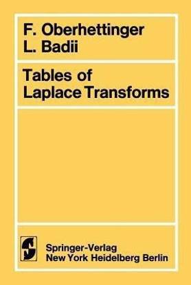 Tables of Laplace Transforms
