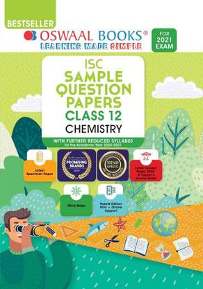 Oswaal ISC Sample Question Papers Class 12 Chemistry Book (For 2021 Exam)