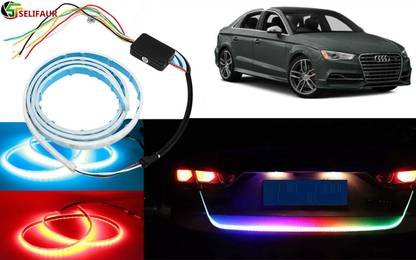 Selifaur D1L12 48Inch Ice Blue & Red DRL LED Brake with Side Turn Signal & Parking Indication Trunk,Boot,Dicky Light S3 Car Fancy Lights