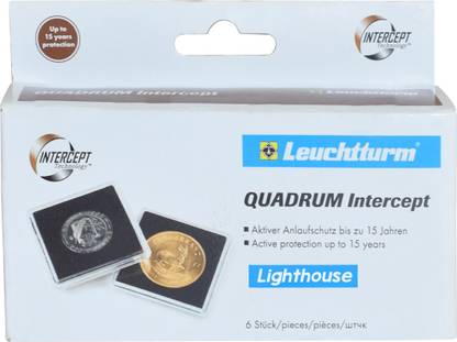 Mintage World Lighthouse QUADRUM Intercept Coin Capsule - inside 24mm - Black Modern Coin Collection