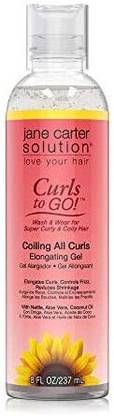 Jane Carter Solution Curls to Go Coiling all Curls Elongating Gel(8oz)Moisturizing, Reduce Frizz(Coiling All Curls Gel)