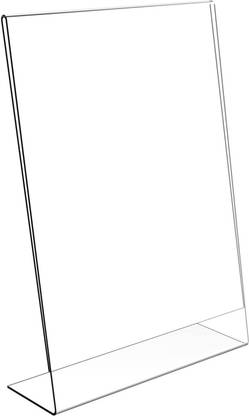 greencom 2 Compartments A5 Display Stand Acrylic Poster Menu Holder for Table Clear Ad Frame Perspex Sign Display Holder, Plastic Brochure Holder Paper Display Signs( 2 Pack) tent card holder
