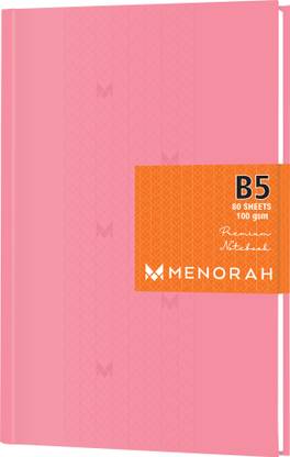 MENORAH B5 Dot Grid, UNICORN NOTEBOOK- 100 GSM -160 Pages Dotted Journal- Notebook for Girls- 2021 Planner-(25.0 cm x 17.5 cm) Hard Case Bound - Completely Handmade, BUJO (B5 Pink) B5 Notebook Dot grid 160 Pages
