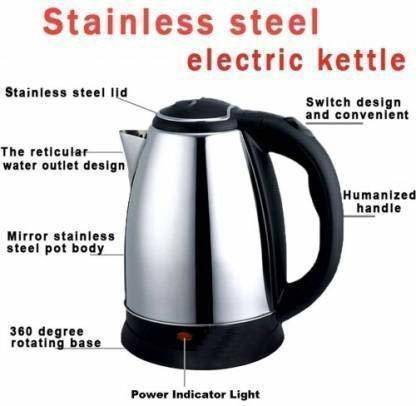 NIMYANK Electric Kettle 1500W-2L Multipurpose Large Tea Coffee Maker 5 Cups Coffee Maker