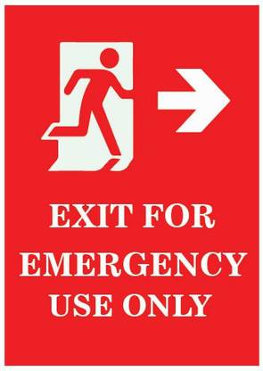 VVWV EXIT FORE EMERGENCY USE ONLY CLEAR SIGN STICKER Emergency Sign