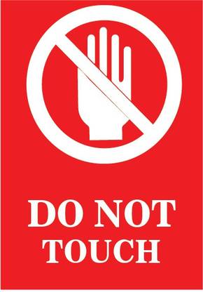 VVWV DO NOT TOUCH SIGN STICKER Emergency Sign