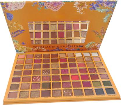 s.f.r color Nude Fashion Pressed Pigment 70 Colors Palette ( Shimmer,Matte) 70 g