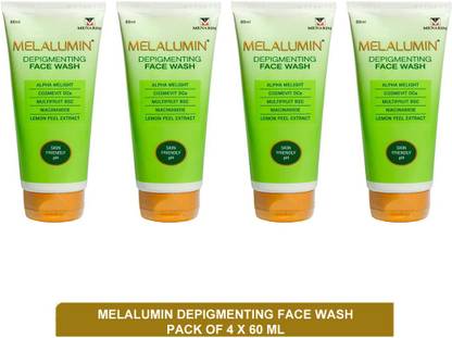 Melalumin Depigmenting  - best face wash for dark spots and pigmentation(pack of 4)60ml Face Wash