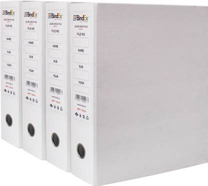 bindex Cardboard Office Lever Arch Box File White