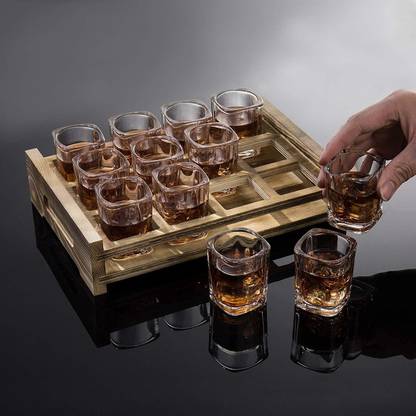jay gatrad seller (Pack of 6) JG (Pack of 6) Shot Square Glass ,Heavy Base Clear Shot Glass, Great for Whisky Brandy Vodka and Tequila Shot Set of 6, 70 ml Glass Set (70 ml, Glass) Glass Set Shot Glass