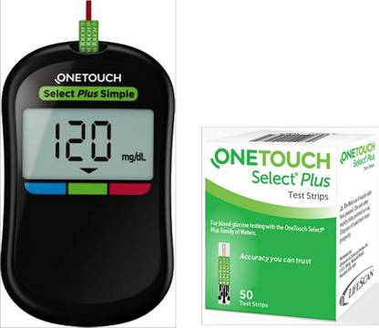 OT Select Plus Simple System With 50 test strips Glucometer