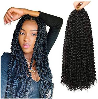 Showcoco 7 Packs Passion Twist  18 Inch Water Wave Crochet  Braids For Passion Twist Crochet Braiding  Long Bohemian Hair Extension