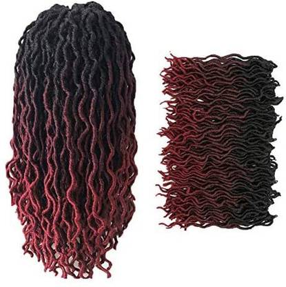 Themis Hair Wavy Gypsy Locs Crochet  Pre-Looped Wavy Faux Locs Synthetic Braiding  Freetress Braids  Extensions(12Inch,O Hair Extension