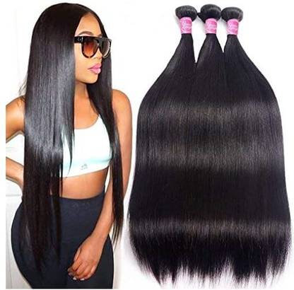 Grace Length Brazilian Straight  3 Bundles 20 22 24Inches 8A Remy Human  Weave Bundles Unprocessed Virgin Straight Brazilian Hair Extension