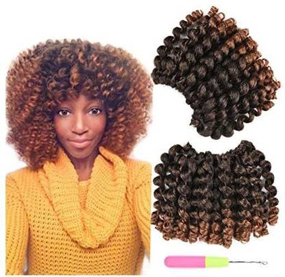 AliRobam 6Packs 8Inch Jumpy Wand Curl Crochet Braids 20 Roots Jamaican Bounce Curly  African Ombre Synthetic Croc Hair Extension