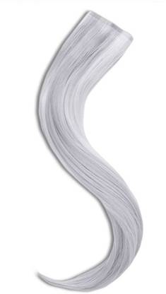 Kshirohi Coloured  Extension For Women & Girls | Highlighter Streak (Snow White,20 Inch) Hair Extension