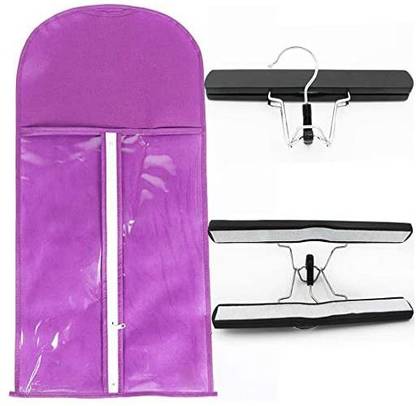 Pruns  Extensions Hanger Bag,  Extension Storage Bag, Wig Storage Bag, Hanger Strong Holder,Wig Carrier Case With Tran Hair Extension