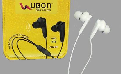 Ubon UB-75 Champ Earphone I Built-in Ergonomically Earbuds Wired