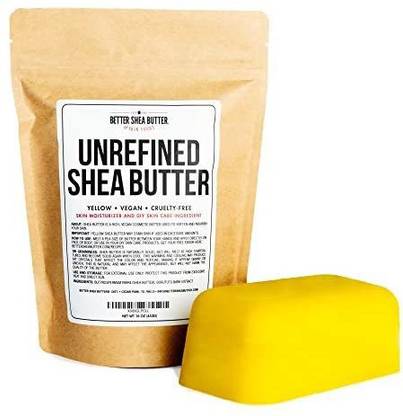 Better Shea Butter Yellow Shea ButterRaw, 100% Pure, Unrefined, FreshMoisturizing, Ideal for Dry and Cracked Skin and EczemaUse on