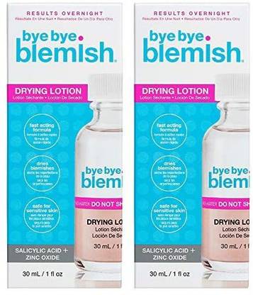Bye Bye Blemish Acne Drying Lotion, Reduce Pimples Overnight 1oz, 2-Pack
