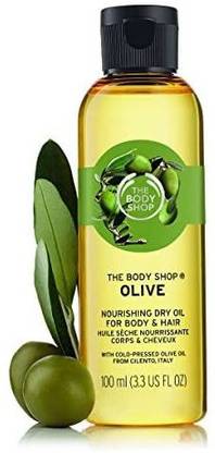 THE BODY SHOP Olive Nourishing Dry Oil For Body and Hair, 3.3 Fl Oz