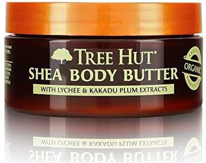 Tree Hut 24 Hour Intense Hydrating Shea Body Butter Lychee & Plum, 7oz, Hydrating Moisturizer with Pure Shea Butter for Nourishi