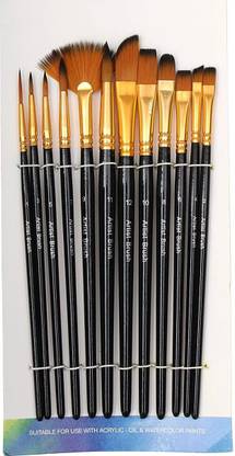 CHROME Different Shape Nylon Hair Watercolor Artist Paint Brush Set