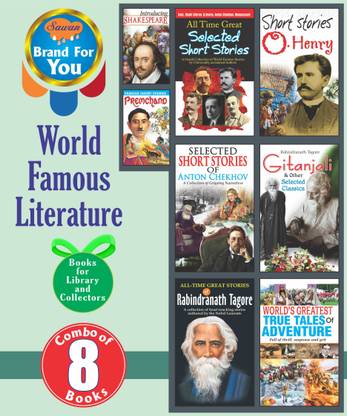 World Famous Literature | Set Of 8 Books For Library And Collectors