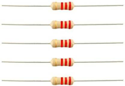 jivith 2.2 kilo OHM RESISTOR,2k2,100PCS,5%,CFR,1 WATT Fixed Resistor Fixed Resistor