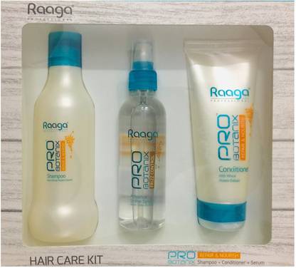 Raaga Professional Pro Botanix Repair & Nourish Hair Care Kit ( Shampoo 200ml-Conditioner 100ml-Serum 100ml)
