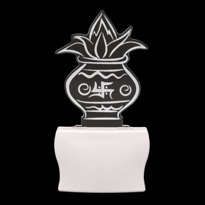 AFAST 3D Illusion Pooja Kalash Multi Colour LED Night Lamp Night Lamp