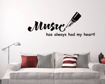 WALLDECORS 60.96 cm MUSIC STICKER Self Adhesive Sticker