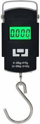 SBJS Electronic Portable Fishing Hook Type Digital LED Screen Luggage Weighing Scale, 50 kg KANTA color- Black Weighing Scale