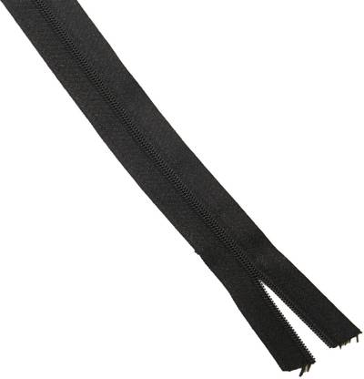 AUMNI CRAFTS Nylon Sewing Zippers 1 Inch / 25 MM Black (Pack of 2 Metres) For Making Bags Accessories Utilities Black Nylon Open-ended Zipper