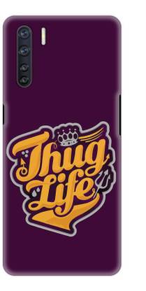 NDCOM Back Cover for OPPO F15 Thug Life Attitude Quotes Typography Printed
