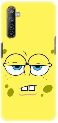 NDCOM Back Cover for REALME 6 Spongebob Cartoon Printed