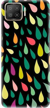 NDCOM Back Cover for OPPO F17 Colourful Drop Shape Illustration Printed