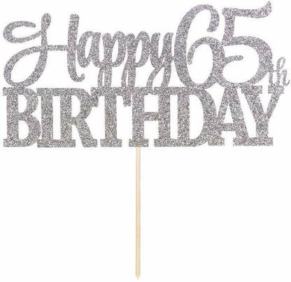 Festiko Happy 65th Birthday Cake Topper