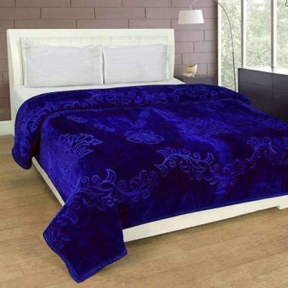 ALLURE Self Design Double Mink Blanket for  Heavy Winter