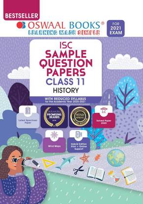Oswaal ISC Sample Question Paper Class 11 History Book (Reduced Syllabus for 2021 Exam)