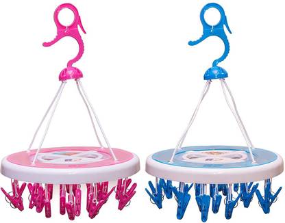 Urbanware 24 NOS. CLOTH CLIPS / PEGS HANGING (MULTI-COLOR),CLOTH DRYER STAND Closet Organizer Plastic Cloth Clips (Multicolor Pack of 2) Plastic Cloth Clips