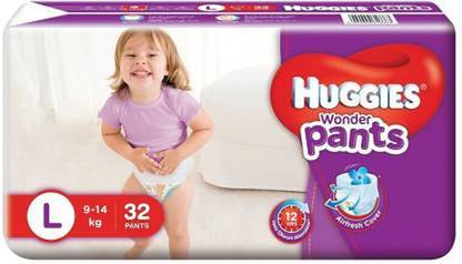 Huggies Anti Rash Baby Diapers - L (32 Pieces) - L