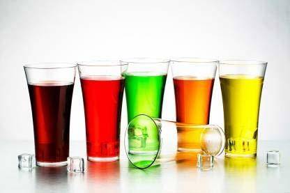 wintrezza (Pack of 6) Unbreakable Clear Water Juice Plastic Glass Set Water/Juice Glass