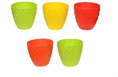 EARTH SOLUTION DIAMOND SHAPE POT WITH PAIR OF 5 PCS Plant Container Set