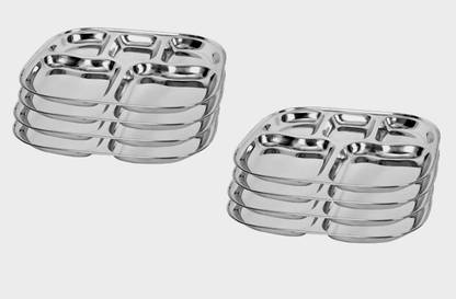 PROJAIN STEEL SS-PACKOF8-5IN1-RECTANGULAR-PLATES-P5(1) Dinner Plate